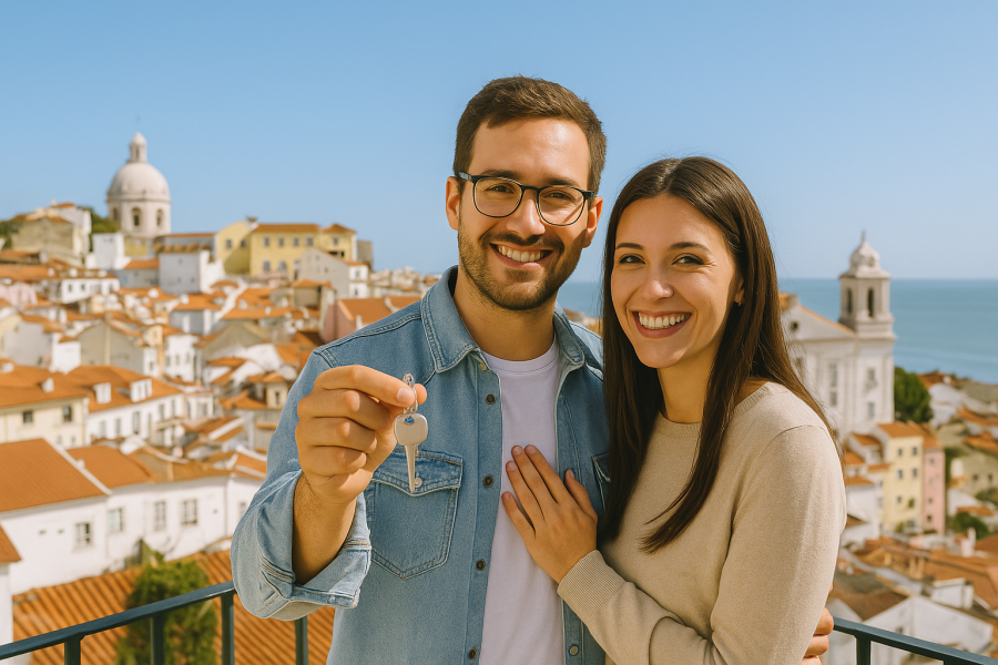 Happy couple bought a house in Portugal to start a family